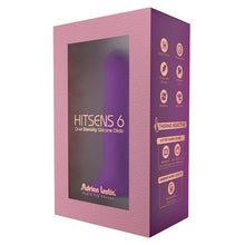 Dildo ADRIEN LASTIC HITSENS 6, din silicon, compatibil cu hamuri strap-on, bază cu ventuză pentru fixare, lungime 13.5 cm, mov