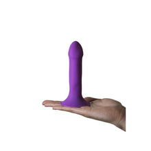 Dildo ADRIEN LASTIC HITSENS 6, din silicon, compatibil cu hamuri strap-on, bază cu ventuză pentru fixare, lungime 13.5 cm, mov