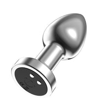 Vibrator anal AFTERDARK Dimpor Vibrating Plug, 10 funcții de vibrație, lungime 7.6 cm, diametru 2.8 cm (mărime S), argintiu