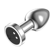 Vibrator anal AFTERDARK Dimpor Vibrating Plug, 10 funcții de vibrație, lungime 7.6 cm, diametru 2.8 cm (mărime S), argintiu