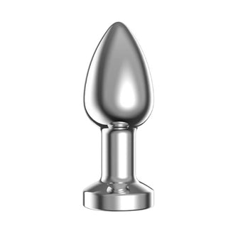 Vibrator anal AFTERDARK Dimpor Vibrating Plug, 10 funcții de vibrație, lungime 7.6 cm, diametru 2.8 cm (mărime S), argintiu