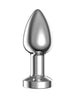 Vibrator anal AFTERDARK Dimpor Vibrating Plug, 10 funcții de vibrație, lungime 7.6 cm, diametru 2.8 cm (mărime S), argintiu