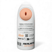 Masturbator manual ALIVE Flex Generic, interior cu texturi multiple, culoarea pielii, 16 cm