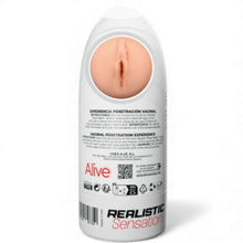 Masturbator manual ALIVE Flex Vaginal, texturat pentru simulare vaginală realistă, culoarea pielii, 16 cm