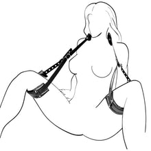 Accesoriu BDSM Alive Supremacy, sistem reglabil de imobilizare gât picioare, rezistent la apă, culoare negru, 36 cm