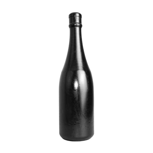 Plug anal ALL BLACK 14", în formă de sticlă de șampanie, rezistent la apă, lungime 34.5 cm, diametru 9 cm, negru