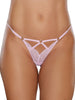 Chilot tanga sexy ALLURE Do not Disturb - Lace Thong, design cu dantelă și bretele subțiri, culoarea roz, mărime universală
