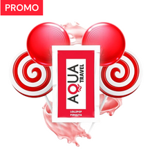 PROMO: Mostră lubrifiant pe bază de apă AQUA TRAVEL Lollipop, cu aromă delicioasă de acadea, 6 ml