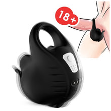 Inel pentru penis ARMONY Cupping Vibrator Ring, cu stimulator pentru testicule, 9*9 functii de vibratie, negru