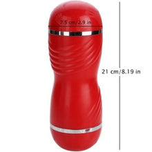 Masturbator manual dublu ARMONY Double Vagina & Mouth, simulare vaginală și orală realistă, din TPE, roșu