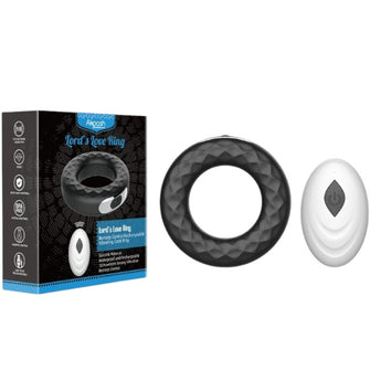 Inel vibrator pentru penis ARMONY Lord’s Love Ring, control prin telecomanda, 10 functii de vibratie, rezistent la apa, negru