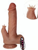 Vibrator rabbit ARMONY Realistic & Thrusting, cu telecomandă, funcții de simulare sex oral, penetrare automată și încălzire, culoarea pielii