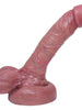 Dildo ARMONY Realistic Liquid Silicone Dildo 15 cm, design realist cu testicule și vene, lungime inserabilă 15 cm, culoarea pielii