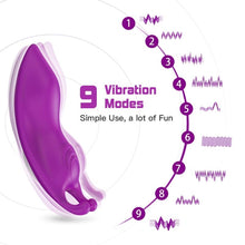 Vibrator pentru chilot ARMONY HoneyBee, cu telecomandă, design ergonomic, clips magnetic pentru fixare, 9 funcții de vibrație, mov, 10.2 cm
