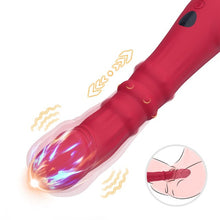 Vibrator ARMONY Point a Stimulating, cu 9 funcții de penetrare automată, 9 funcții de vibrație, funcție de încălzire, din silicon, roșu