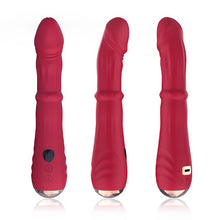 Vibrator ARMONY Point a Stimulating, cu 9 funcții de penetrare automată, 9 funcții de vibrație, funcție de încălzire, din silicon, roșu