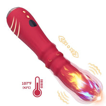 Vibrator ARMONY Point a Stimulating, cu 9 funcții de penetrare automată, 9 funcții de vibrație, funcție de încălzire, din silicon, roșu