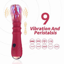 Vibrator ARMONY Point a Stimulating, cu 9 funcții de penetrare automată, 9 funcții de vibrație, funcție de încălzire, din silicon, roșu