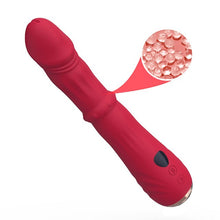 Vibrator ARMONY Point a Stimulating, cu 9 funcții de penetrare automată, 9 funcții de vibrație, funcție de încălzire, din silicon, roșu