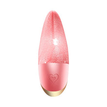 Stimulator clitoris ARMONY Tongue Vibrator & Stimulator, design în formă de limbă, 9 funcții de vibrație, din silicon moale, culoare roz, 12.5 cm