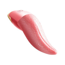 Stimulator clitoris ARMONY Tongue Vibrator & Stimulator, design în formă de limbă, 9 funcții de vibrație, din silicon moale, culoare roz, 12.5 cm