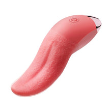 Stimulator clitoris ARMONY Tongue Vibrator & Stimulator, design în formă de limbă, 9 funcții de vibrație, din silicon moale, culoare roz, 12.5 cm