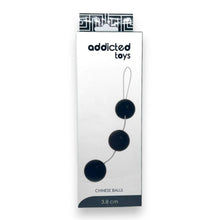 Bile anale ADDICTED TOYS Chinese Balls, din material premium ABS, cu inel pentru extracție, lungime 15 cm, diametru 3.8 cm, culoare negru