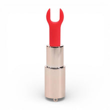 Stimulator clitoris LOVELINE Angel, în formă de ruj, design elegant, capete interschimbabile din silicon, 5 funcții de vibrație, culoare roz