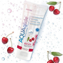 Lubrifiant cu aromă Aquaglide Cherry, pe bază de apă, cu aromă de cireșe, 100 ml