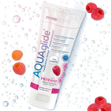Lubrifiant cu aromă Aquaglide Rasberry, pe bază de apă, cu aromă de zmeură, 100 ml