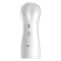 Masturbator interactiv B-SERIES Foxshow, cu funcție de sunet, 7 funcții de pulsații, 7 funcții de vibrație, 22.8 cm, alb