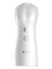 Masturbator interactiv B-SERIES Foxshow, cu funcție de sunet, 7 funcții de pulsații, 7 funcții de vibrație, 22.8 cm, alb