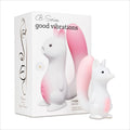 Stimulator clitoris B-SERIES Squirrel Smart Tail, în formă de veveriță, control prin aplicație, 7 funcții de vibrație, 7 tipuri de aspirație, încălzire, alb