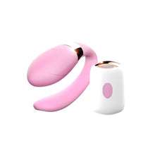 Vibrator B-SERIES V-Vibe, pentru stimularea clitorisului și punctului G, 7 funcții de vibrații, control prin telecomandă, roz