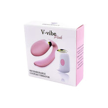 Vibrator B-SERIES V-Vibe, pentru stimularea clitorisului și punctului G, 7 funcții de vibrații, control prin telecomandă, roz