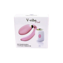 Vibrator B-SERIES V-Vibe, pentru stimularea clitorisului și punctului G, 7 funcții de vibrații, control prin telecomandă, roz