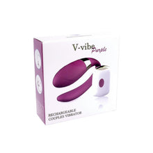 Vibrator B-SERIES V-Vibe, pentru stimularea clitorisului și punctului G, 7 funcții de vibrații, control prin telecomandă, mov