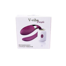 Vibrator B-SERIES V-Vibe, pentru stimularea clitorisului și punctului G, 7 funcții de vibrații, control prin telecomandă, mov