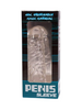 Manșon realist BAILE Penis Sleeve Clear 2, pentru extensia penisului, din TPR , 14 cm, transparent