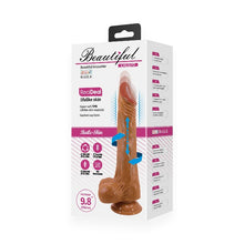 Dildo vibrator BAILE Beautiful Calisto, cu funcții de rotație, penetrare automată și vibrații, cu ventuză, material moale, 25 cm, culoare naturală
