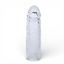 Manșon realist BAILE Penis Sleeve Transparent, pentru extensia penisului, din TPR , 13 cm, transparent