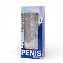 Manșon realist BAILE Penis Sleeve Transparent, pentru extensia penisului, din TPR , 13 cm, transparent