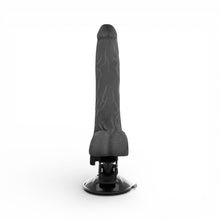 Vibrator BASECOCK Realistic Black Remove Control, realistic, cu telecomandă, vibrații puternice, bază cu ventuză detașabilă, negru, 20 cm