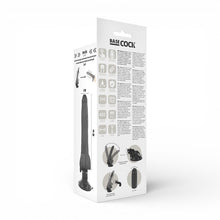 Vibrator BASECOCK Realistic Black Remove Control, realistic, cu telecomandă, vibrații puternice, bază cu ventuză detașabilă, negru, 20 cm