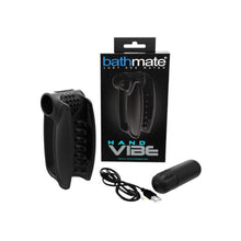 Masturbator BATHMATE Hand Vibe, texturat pentru stimulare intensă, vibrator bullet inclus cu 10 funcții de vibrație, negru
