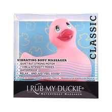 Aparat de masaj BIG TEAZE TOYS I Rub My Duckie Classic, pentru corp și zonele intime, 7 funcții de vibrație, rezistent la apă, roz