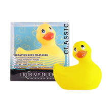 Aparat de masaj BIG TEAZE TOYS I Rub My Duckie Classic, pentru corp și zonele intime, 7 funcții de vibrație, rezistent la apă, galben