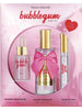 Set cadou erotic BIJOUX INDISCRETS Bubblegum Play Kit, cu ulei de masaj și luciu de buze pentru sex oral