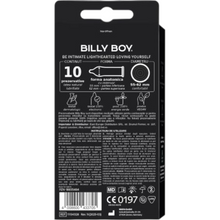 Prezervative BILLY BOY Feel Intensive, din latex natural, lubrifiate și rezistente, diametru 55-62 mm, culoare transparent, 10 buc