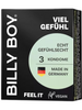 Prezervative BILLY BOY Feel It, din latex natural, lubrifiate și rezistente, diametru 56 mm, culoare transparent, 3 buc